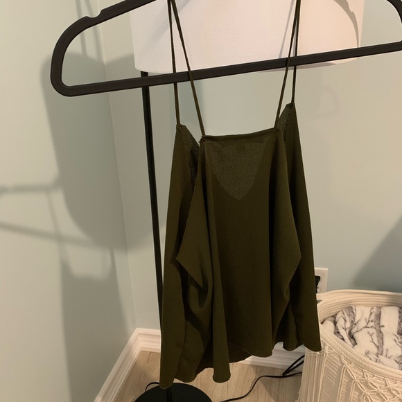 Brandy Melville Dark Green Dressy Cami Swing Top - Picture 10 of 13